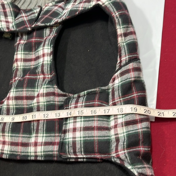 Telluride GRAY KNIT HOODED red green black plaid THICK FLEECE Dog Jacket COAT XL - Picture 9 of 11